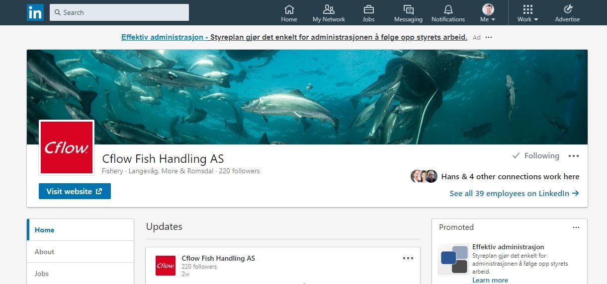Cflow LinkedIn Company Page