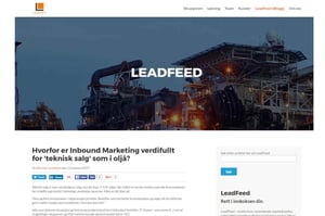 Leadfeed, artikler om ledelse, markedsføring og salg