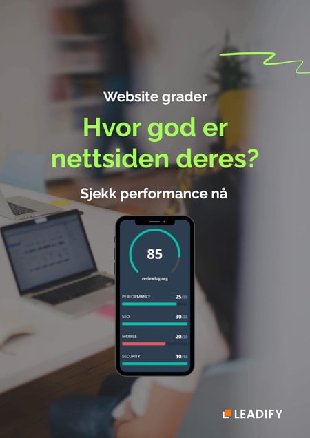 Website grader: Sjekk performance nå Website grader: Sjekk performance nå